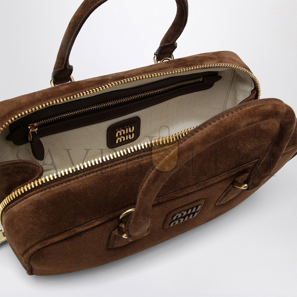 M1v M1v arcadie suede top-handle bag 5bb148 (27*12*9cm)